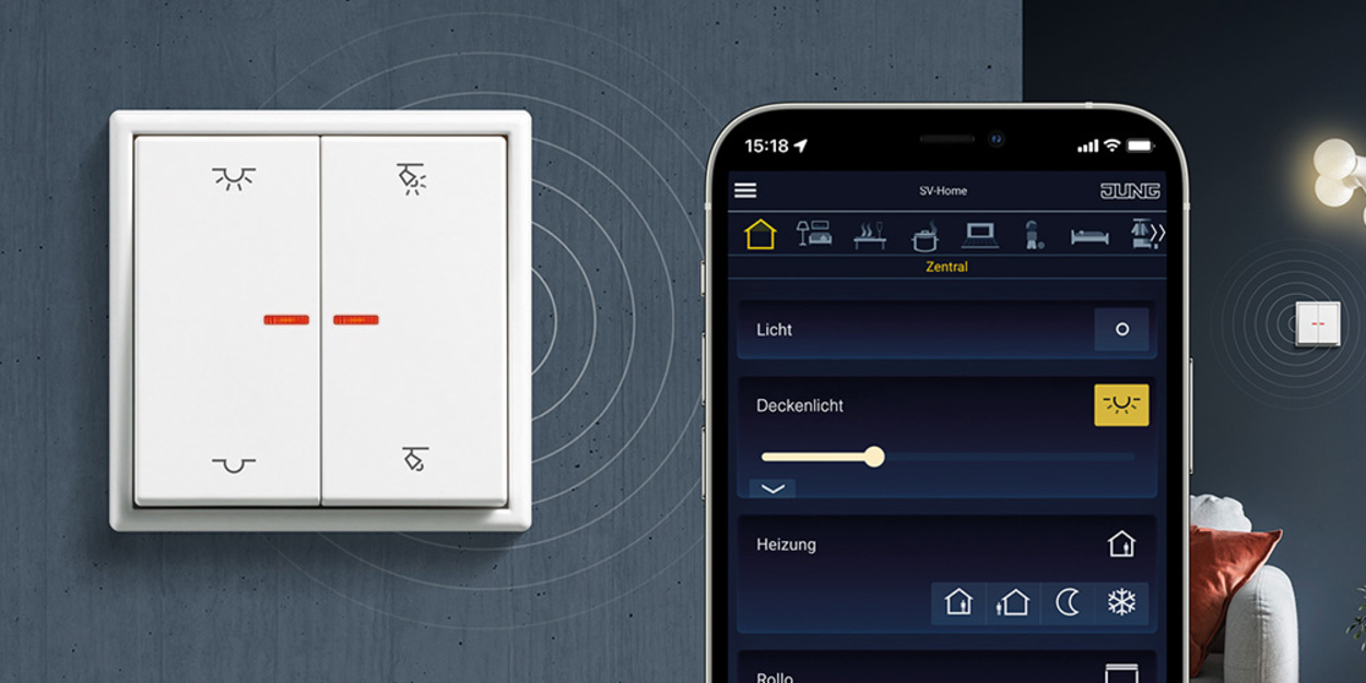 KNX RF Taster bei Elektro-Behringer GmbH & Co. KG in Hasloch